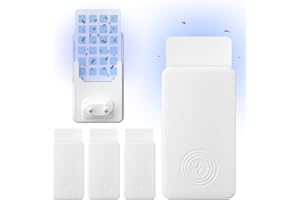 OUSFOT Piege Moucherons Interieur, 4 Paquets Prise Anti Moustique 20 Recharges Anti Moucherons Lampe de Nuit pour Moustiques, Mites,Cuisine,Salon,Chambre