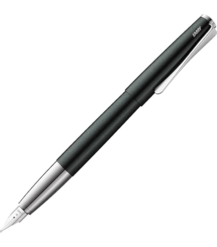 LAMY studio imperialblue - Vulpen van staal met donkerblauwe coating- stalen punt in puntbreedte EF - incl. Inktpatroon LAMY T10 blauw