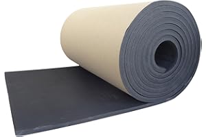 RURUNKLEE Tappetini isolanti autoadesivi, in caucciù, per isolamento termico, isolante, 500 x 1000 x 5 mm