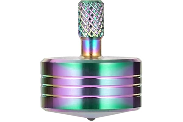 Toupie de précision en métal, équilibre Parfait, Longue durée de Rotation dépassant Facilement 10 Minutes, Jouets de Table EDC Portables (Iridescent Style 4)