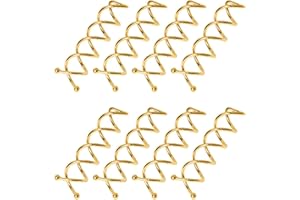 CPRNQY 20 Stück Haarspiralen,Spiralhaarclips Kreisförmige Haarclips Verwendet für Frisuren Diy Kopfbedeckung,Haarwerkzeuge Spiralclips Haarwerkzeuge Kugelköpfe Unsichtbare (Golden)
