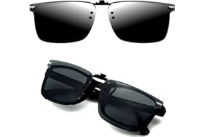 CREYESTAL Clip Occhiali Da Sole Polarizzati, Clip per Occhiali, Sovraocchiali Sollevabile e ultraleggero, Uomo, Donna, 100% ANTI UV, Certificato CE