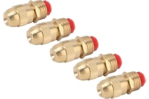 AIRSHI Boquilla de Aspersor, Durbale G1/2 Rosca Macho Cabezal de Pulverización de Agua de Riego Cobre Ajustable 10 Piezas Proceso de Borde Enrollado para Jardín (Cuerpo pequeño)