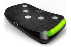 Sportstech VP400 Plateforme Vibrante Oscillante Professionnelle Fitness avec Technologie de Vibration 4D, fréquence jusqu'à 40Hz, Design courbé, 2 puissants Moteurs + télécommande + écran Tactile