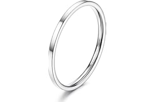 Chriscoco G23 Titanium Ring for Men Women Stackable Rings Classic Statement Rings Eternity Engagement Ring High Polished Wedding Band Rings Comfort Fit 1mm 2mm 4mm 6mm