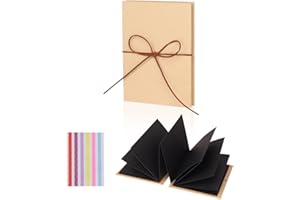 GOZINA Fotoalbum zum Selbstgestalten 5 inch, Scrapbook, 36 Seiten DIY Fotoalbum Klein als Geburtstagsgeschenk, Abschlussgeschenk oder Hochzeitstagsgeschenk (17,5 x 11,5cm)