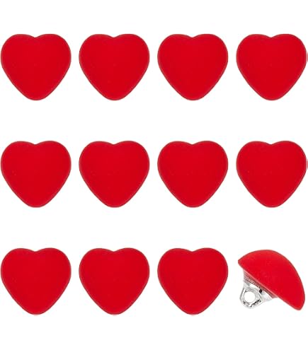 100 Stück Rote Herzförmige Holzknöpfe, 2 Löcher, Ca. 23,5x23,5 Mm – Für Nähen, DIY, Valentinstag