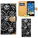 Produktbild Microsoft Lumia 950 Handy Tasche, FoneExpert® Bling Luxus Diamant Hülle Wallet Case Cover Hüllen Etui Ledertasche Premium Lederhülle Schutzhülle für Microsoft Lumia 950 (Schwarz)
