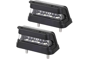 ETUKER 2x Luci Targa LED 12v 24v Impermeabile CE Luce di Cortesia per Rimorchi Camion Furgone