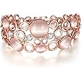 YouBella Jewellery Bracelets for Women Stylish Rose Gold Plated Crystal Bracelet Bangle Jewellery for Girls and Women