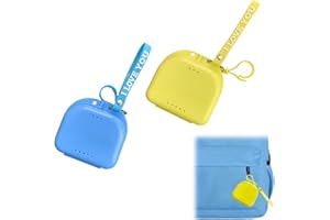 HAISIBOYA 2 PCS Retainer Case with Vent Holes and Lanyard,Mouth Guard Case Dental Storage Container,Denture Holder Box Clear Aligner Case Slim