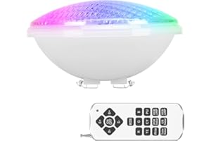 LEDMO Kingwei RGBW Luz de Piscina 40W Luces LED para Piscina PAR56 Iluminación de piscinas con Control Remoto 12V AC/DC Impermeable IP68 Luces de piscina