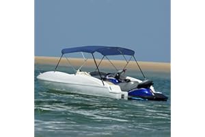 Faroom Toldo Bimini de 3 Arcos, Toldo para Barcos, Bimini para Barcos, Protección contra el Sol y la Lluvia, Accesorios Náuticos, Medidas 183 x 180 x 137 cm Azul