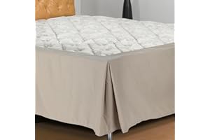 OUGPIU Betthusse,Bettgestell Bettrock,Rüschen von Höhe 30cm für Bett 200x200cm,Bettüberwurf,Lattenrost,Bettvolant,Bio-Baumwolle Bettrock