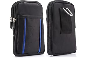 MXFDOKD Herren Gürteltaschen Handy Kleine, Handy Bauchtasche mit Karabiner, Universal Klein Handytasche mit Clip Hüfttasche Reißverschluss Hülle mit Karabinerhaken Gürtelschlaufe für Camping Wandern Outdoor