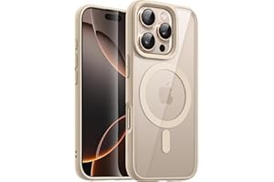 ‎JETECH JETech Magnetyczne Etui dla iPhone 16 Pro 6,3 Cala Kompatybilne z MagSafe, Bumper Telefonu Osłona, Jednokolorowa Matowe Ramka z TPU, Odporny na Zarysowania Przejaśniać Tył (Tytan Pustynny)