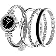 Artigreen Women Watch and Bracelet Set Stylish Wrist Watch for Women Luxury Watch and Bangle Set Birthday Gifts for Ladies