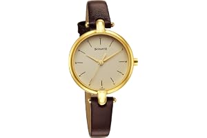 Sonata Gold Edit Quartz Analog Champagne Dial Brown Leather Strap Watch for Women - NR87043YL02W