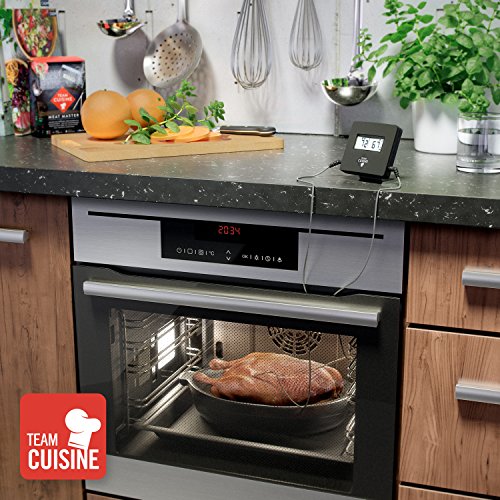TEAM CUISINE professionelles Bluetooth Grillthermometer / Steak-Thermometer / Ofen-Thermometer | ideal für Grill, Smoker, BBQ und Backofen | Garzeitpunktüberwachung per Smartphone | mit deutscher Gratis-App | 2 Messfühler | viel Zubehör | 2017er-Version - 4