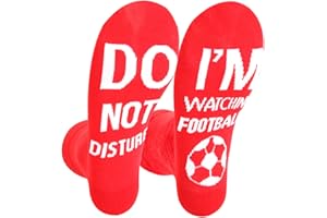 Dekzked Do Not Disturb I'm Watching Football Socks,Funny Socks Novelty Gifts for Men,Women,Teenager,Husband,Dad,Son,Football Lovers