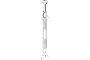 YOSOO HEALTH GEAR Piercing Ball Holder Tool, Jewellery Tweezers, Gem Stone Setting Tools, Diamond Grabber with Claws, 4 Prong Grabber Diamond Pick Up Tool for Craft Jewellery Making(Long)