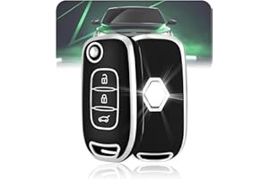 LELNOOS Coque Clé Voiture, Silicone Étui Cle Etui Clef Protecteur Cache Cles pour Renault Clio 5 Twingo 3 Kangoo 3 Megane 4 Trafic 3 Captur Express Kadjar Dacia Duster Dokker Sandero Stepway Stepway