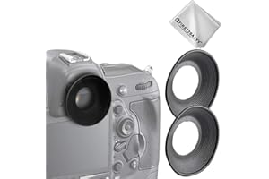 First2savvv DSLR SLR-Kamera Gummi Augenmuschel-Sucher für Nikon D610 D600 D300S D7200 D7100 D7000 D90 D300 D200 D80 D70 D70S D60 DSLR Camera DK-21 DK-23 Camera + Reinigungstuch - QJQ-OX-N-X2-01