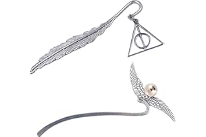 Goldener Schnatz Lesezeichen, 2Pcs Harry Lesezeichen Metall, Ubephant Harry Geschenke, Bookmark Bücher, Golden Schnatz Harry Merch, Harry Lesezeichen Geschenk für Kinder