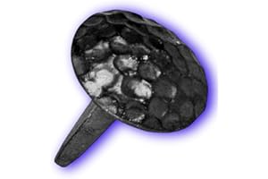 DECO FER FORGE Déco fer Forgé- CLOUS TETE MARTELÉ- Acier Forgé Décoration Accessoires- Taille H 30 mm x 30 mm- Clou Noir Vintage Rustique - Tete Diamètre 30 mm -Usage Décoratifs Interieur Exterieur Garantie Robuste