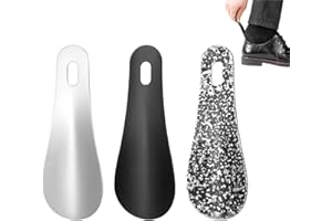 Alfven Calzascarpe in Metallo Corto, 3 Pezzi Calzascarpe Mini in Metallo in acciaio inox Corto per Uomini, Donne, Bambini e Anziani