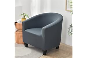 Fansu Funda de Sillón Elástica Chesterfield, Elegante Moda Color Sólido Funda de Sofá, Universal Individual Fundas Protector de Butaca para Club, Recepción, Dormitorio (Antracita)