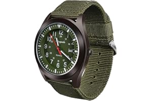 Vicloon Orologio da Uomo, Orologio Analogico al Quarzo, Orologio Militare Che si Illumina al Buio Con Datario e Cinturino in Nylon, Orologi Minimalisti Sportivi Tattici Dell'esercito