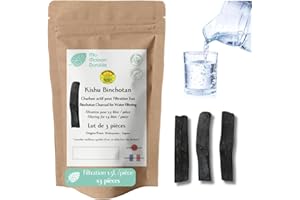 Ma Maison Durable | Binchotan Charbon Actif Eau X3 pcs | Filtration 1.5L/Bâton | Filtre Purificateur eau naturel | Authentique Binchotan de Kishu | Charbon de Chêne de Wakayama| Idéal pour carafe