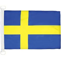 AZ FLAG - Drapeau Suède - 45x30 cm - Pavillon Nautique Suédois Spécial Bateau Et Extérieur En Maille Bloquée Avec Anneaux Plastiques Intégrés - 30g AZ FLAG - Drapeau Suède - 45x30 cm - Pavillon Nautique Suédois Spécial Bateau Et Extérieur En Maille Bloquée Avec Anneaux Plastiques Intégrés - 30g