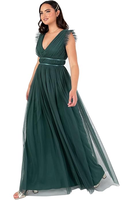 Wedding Guest Dress Anaya With Love Women's Maxi Ladies V-Neck