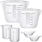 metagio 6 Stücke Silikon Messbecher 100ml Antihaft Mischbecher, 250ml Silikon-Becher Für Harz Epoxidharz-Becher DIY…