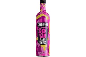 Corky's Sour Raspberry Schnapps 70cl | Shots | 15% ABV |Sour Liqueur |Party Shots, Cocktail Ingredient, Pre Drinks, Cocktails,