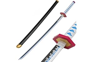 ZNLVZSH Demon Blade Épée de samouraï en Bois, Anime Cosplay Ninja Sword Props, pour Les Fans de Noël ou d'anniversaire Anime Lovers Jouets décoratifs, 41 Pouces, Tomioka Giyuu