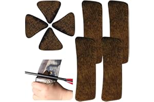 THREE ARCHERS Lot de 4 paires de supports de tir à l'arc en fausse fourrure pour arc, flèches d'arc, autocollantes, support de flèche