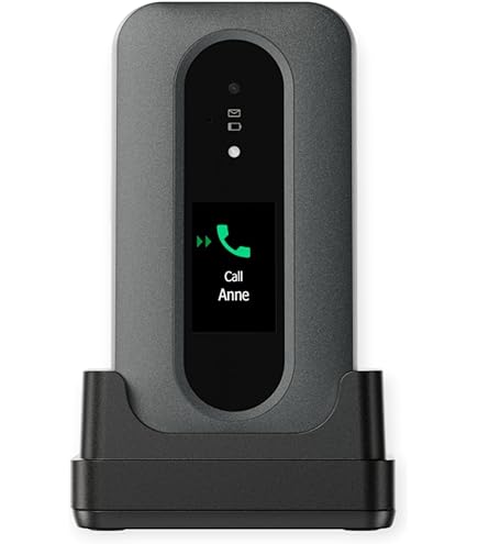 Doro 7080 Téléphone Portable 4G Dual SIM à Clapet Débloqué Pour Seniors
