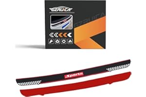 GZRUICA Rear Bumper Protector Strip Clear Back Bumper Protector Guard Rubber Scratch-Resistant Trunk Sill Plate Scuff Plate Car Accessory for SUV/Cars Universal Sports Checkered with Full Tape Pack-1