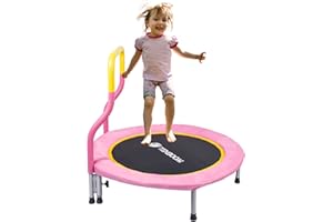 Tenboom Mini-Trampolin für Kinder,Ø 91,4 cm Trampolin Indoor Mit Haltegriff, kleines Trampolin,Übungssprung für Kleinkinder,Trampolin Outdoor für Jungen Mädchen ab 2 3 4 Jahren