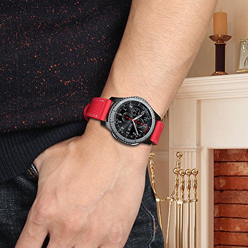 Samsung Gear S3 Frontier / Classic Armband,V-MORO 4x Silikon Sportarmband Uhr Band Erstatzband Uhrenarmband für Samsung Gear S3 Classic Samrtwatch, Multicolor (Silicone Pack of 4) - 6