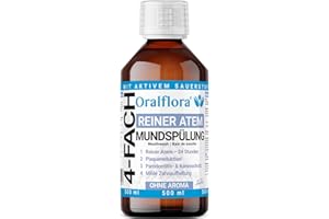 ORALFLORA 1 x Highly Effective Mouthwash 500 ml with Chlorine Dioxide CDL - Fresh Breath 24 Hours - Mouthwash