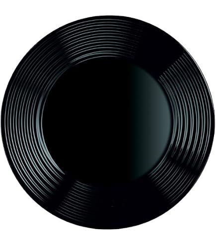 Luminarc Dessertteller Aus Glas – Schwarz, 20,5 Cm, Modernes Design