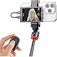 King Ma 4K 30FPS Phone Vlog Selfie Monitor Screen, Wired Mini Monitor for iPhone Rear Camera with Magnetic Phone Clip & Bluetooth Remote Control for Vlogs Live Streams TikTok