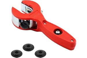 BRTNUP Cortador de tubos de trinquete con 3 piezas de repuesto de rueda de corte, cortador de tubos de cobre, cortador de tubos de precisión para tubos de acero inoxidable y cobre de 8-29 mm, especialmente