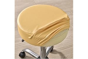 ELYSYSRL Bezug für Barhocker Rund, PU Leder Runde Sitzbezüge Hocker Abdeckung Elastische, Antifouling Hocker Deckt Wasserdichte Sitzkissen Stuhl Schutzhülle, Hause Büro Restaurant Protector Cover Schutzhülle (