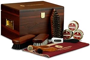 LANGER & MESSMER EXKLUSIVE SCHUHMODE HEIDELBERG Langer & Messmer Esclusiva scatola in legno München per organizzare tutti i prodotti necessari per la cura e la pulizia delle scarpe