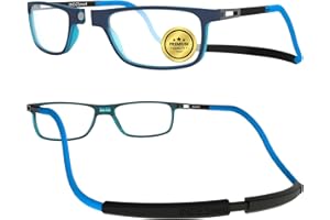 INDESMED Gafas de Lectura Magnéticas Ligereza, Estilo Moderno y Filtro de Luz Azul - Ajuste Preciso Patentado para Hombres y Mujeres - Diseño Elegante y Cómodo